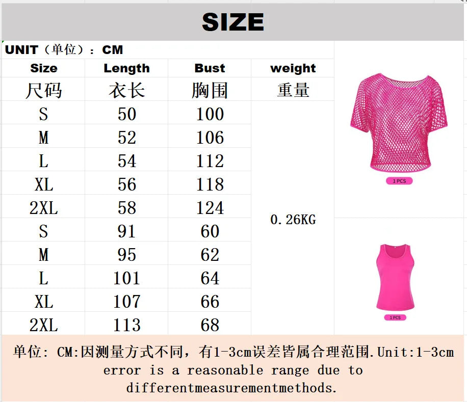 Vintage Neon Fishnet Short Sleeve Off Shoulder Top for Women