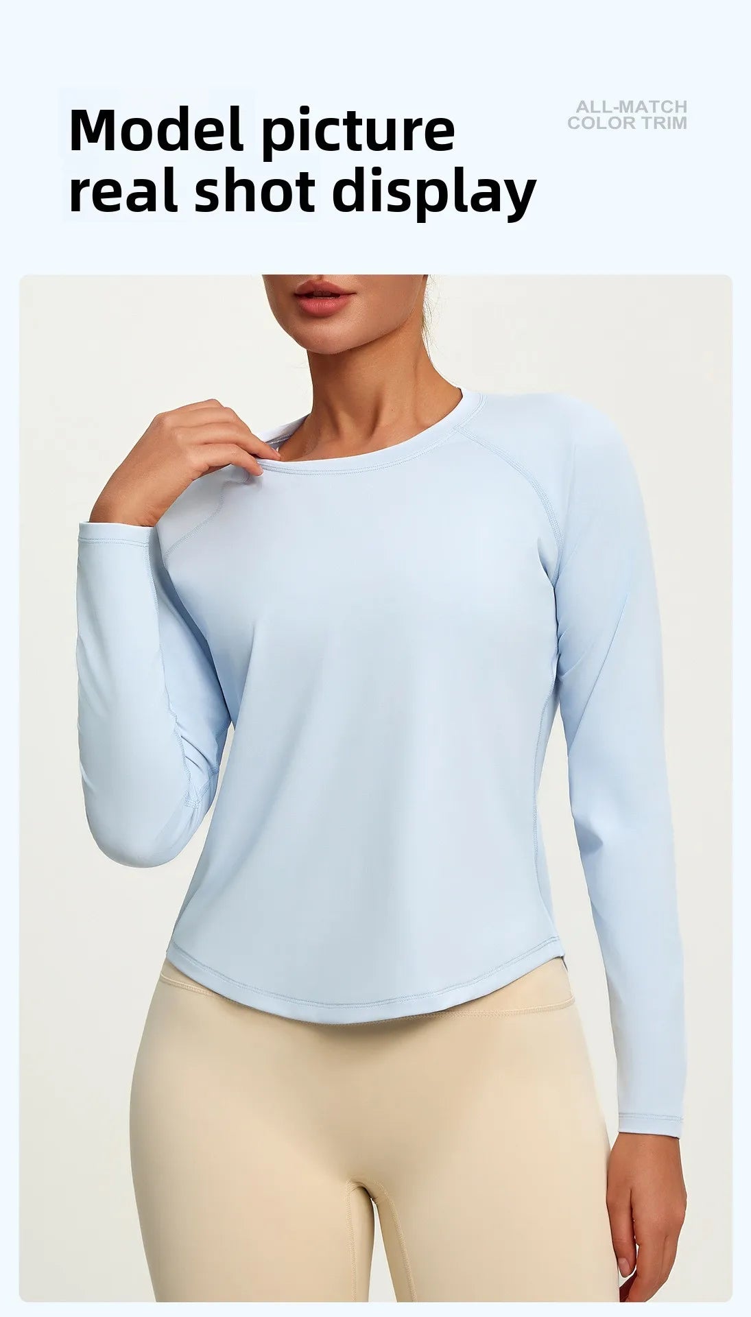 Breathable Loose Mesh Long Sleeve Yoga Top for Women