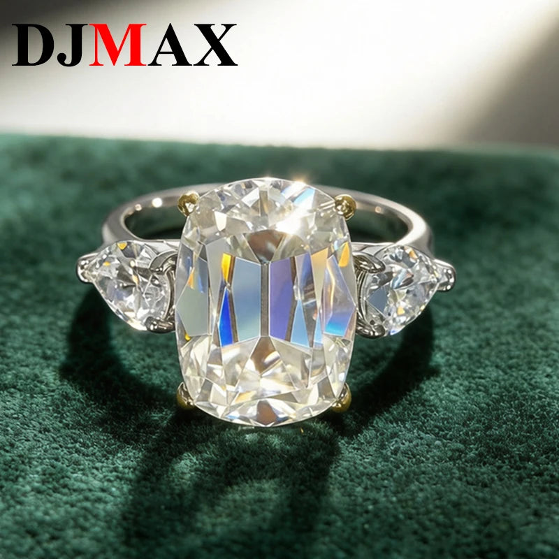 Old European Cut Moissanite Sterling Silver Ring for Women