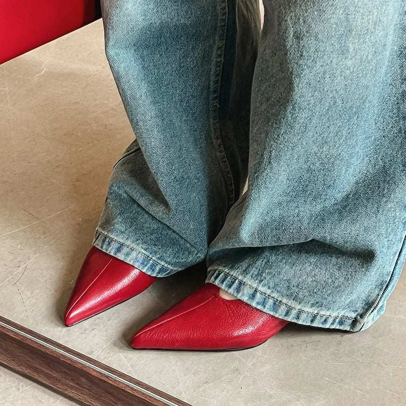 Elegant Handmade Real Leather Slingback Sandals for Women