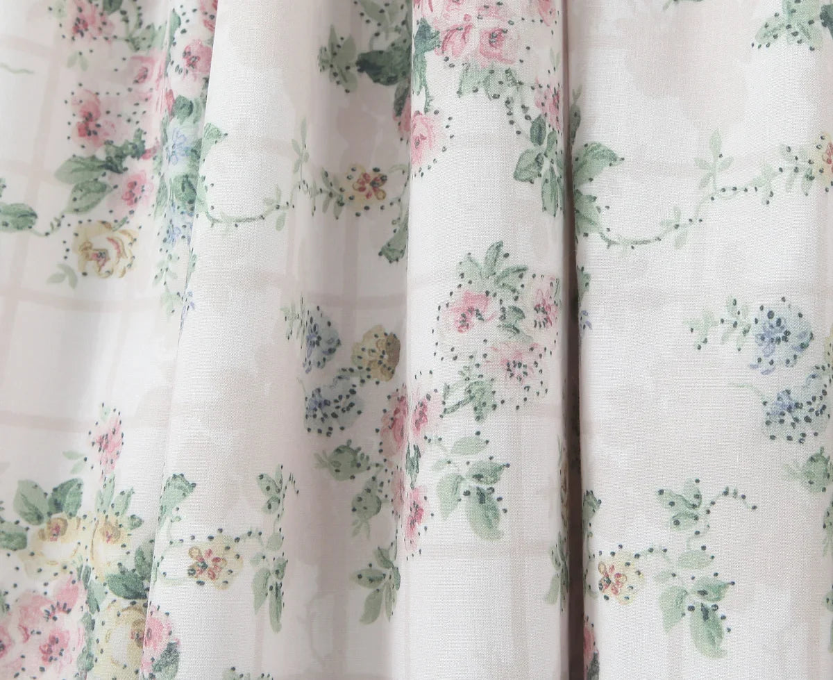 Vintage Boho Floral Print Maxi Dress with Ruffles for Women