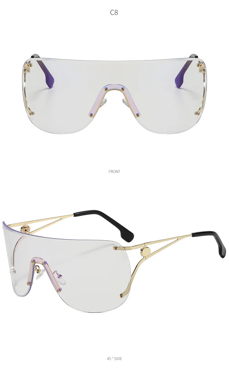 Oversized Shield Fashion Sunglasses