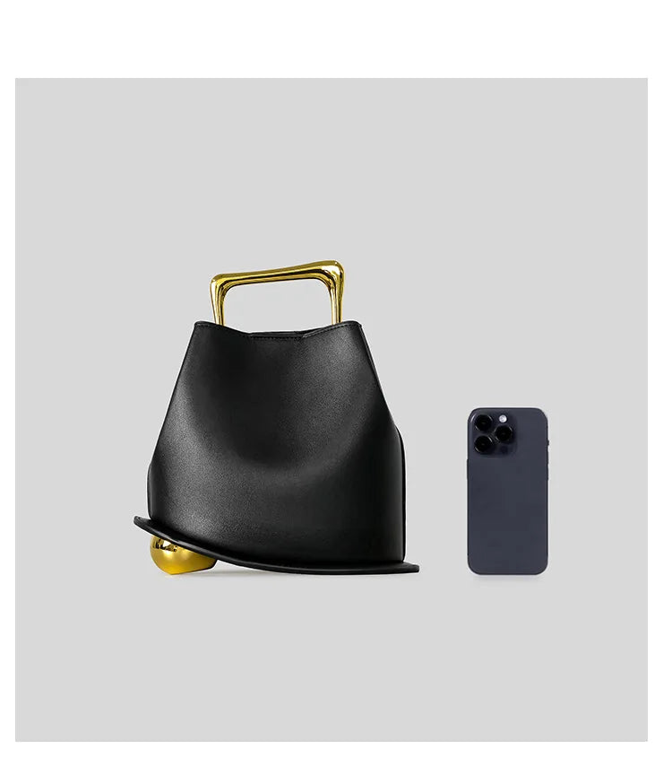 NEW Tote Bag PU Leather Bucket Simple Solid Color Underarm Fashion Casual Crossbody Shoulder Bag Shopping