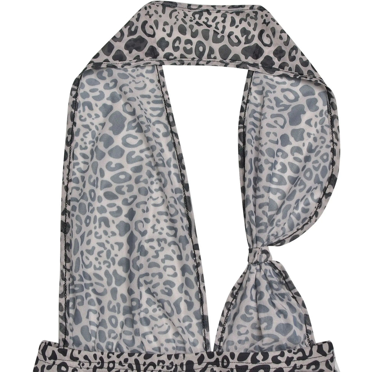 Leopard Print Halter Backless Bodycon Jumpsuit for Women