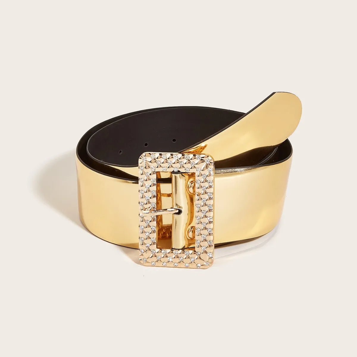 Pearl Embellished Wide Elastic Waist Belt for Women