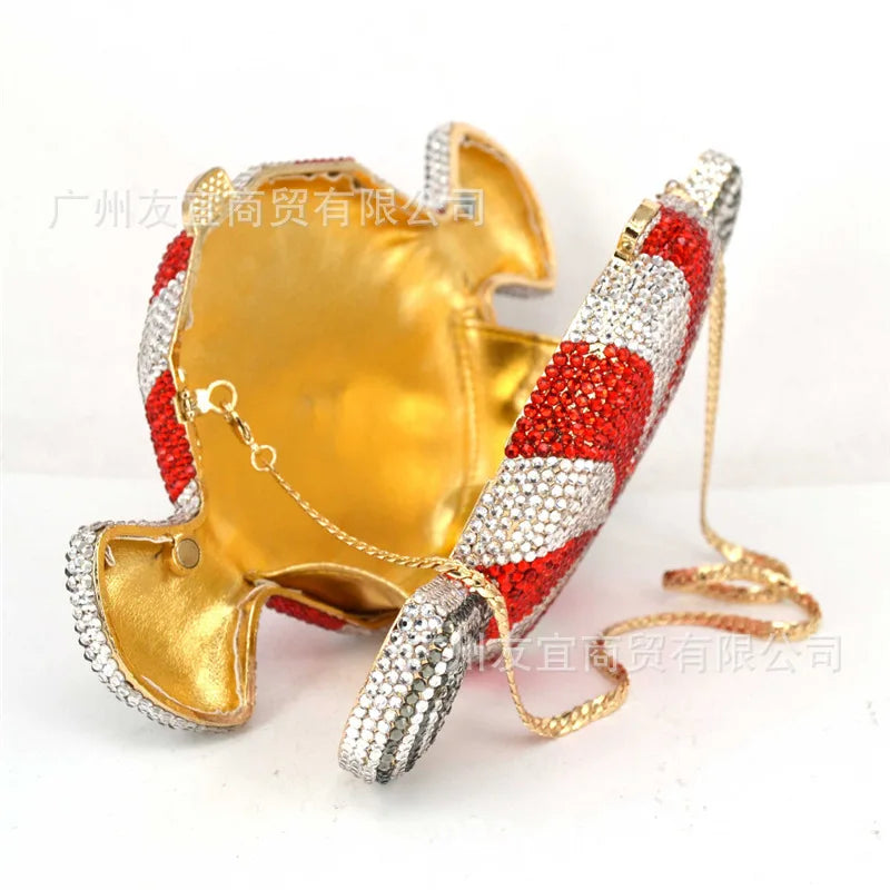 Elegant Crystal Rhinestone Evening Clutch Bag for Women