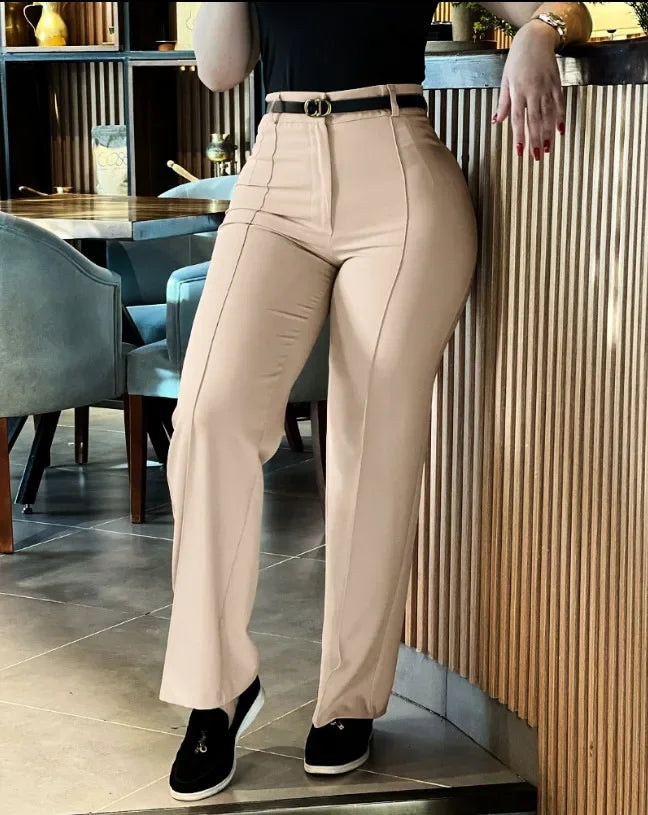 Casual Pants Women Clothing New Cute Style Fresh and Sweet Collage Pants High Waisted Elegant Trousers Streetwear 2024 Autumn