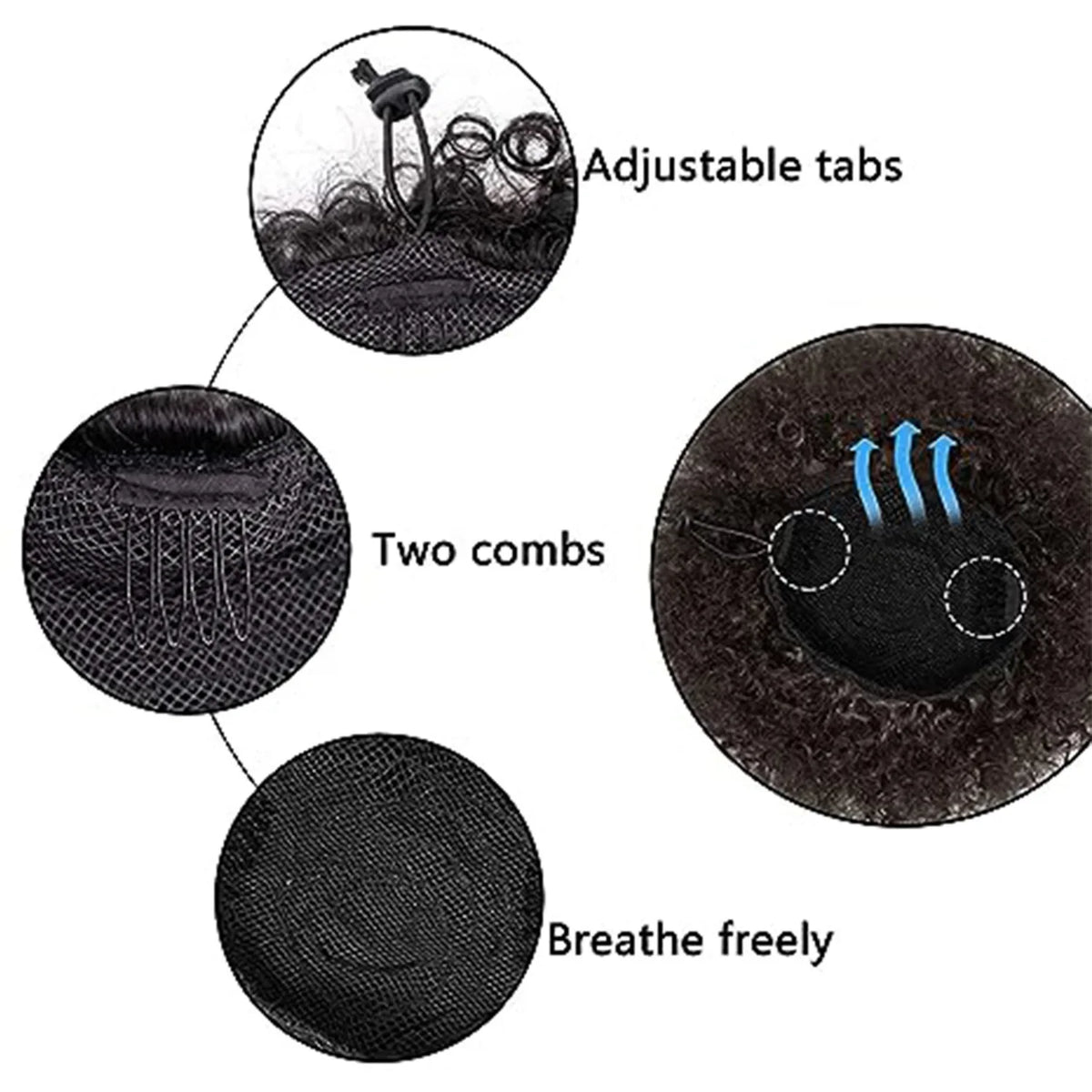Big Kinky Curly Afro Puff Ponytail Extensions for Women