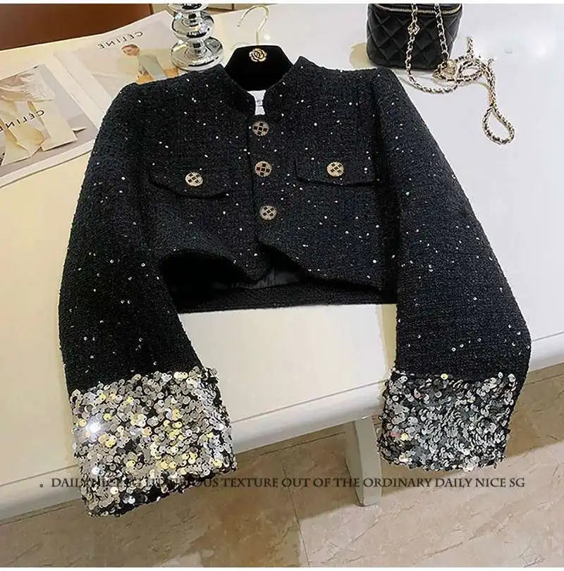 Elegant Single Breasted Cotton Blend Jacket For Women