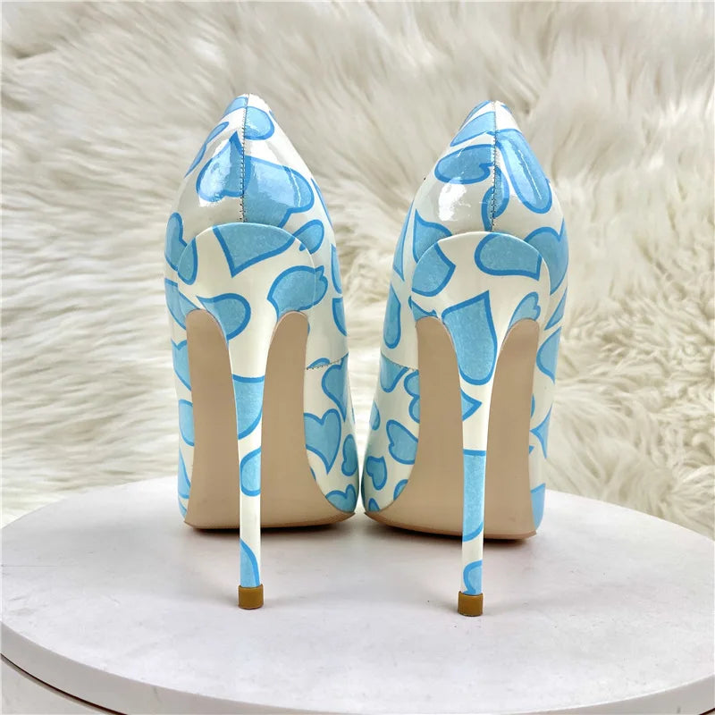 Green Patent Leather Pointed Toe High Heel Pumps for Women