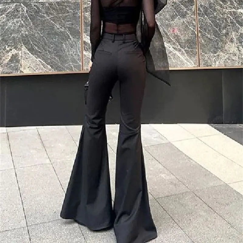 High Waist Bell Bottom Trousers