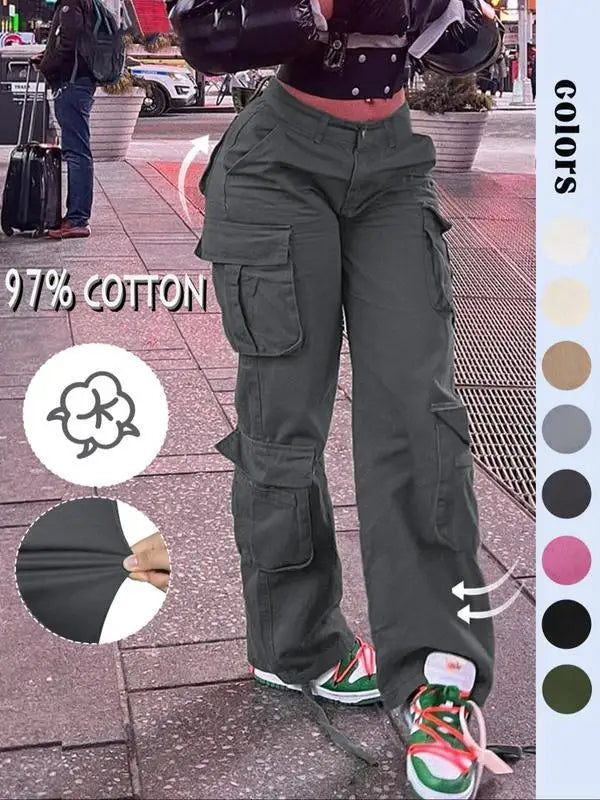 High Stretch Multi Pocket Workwear Trousers for Women