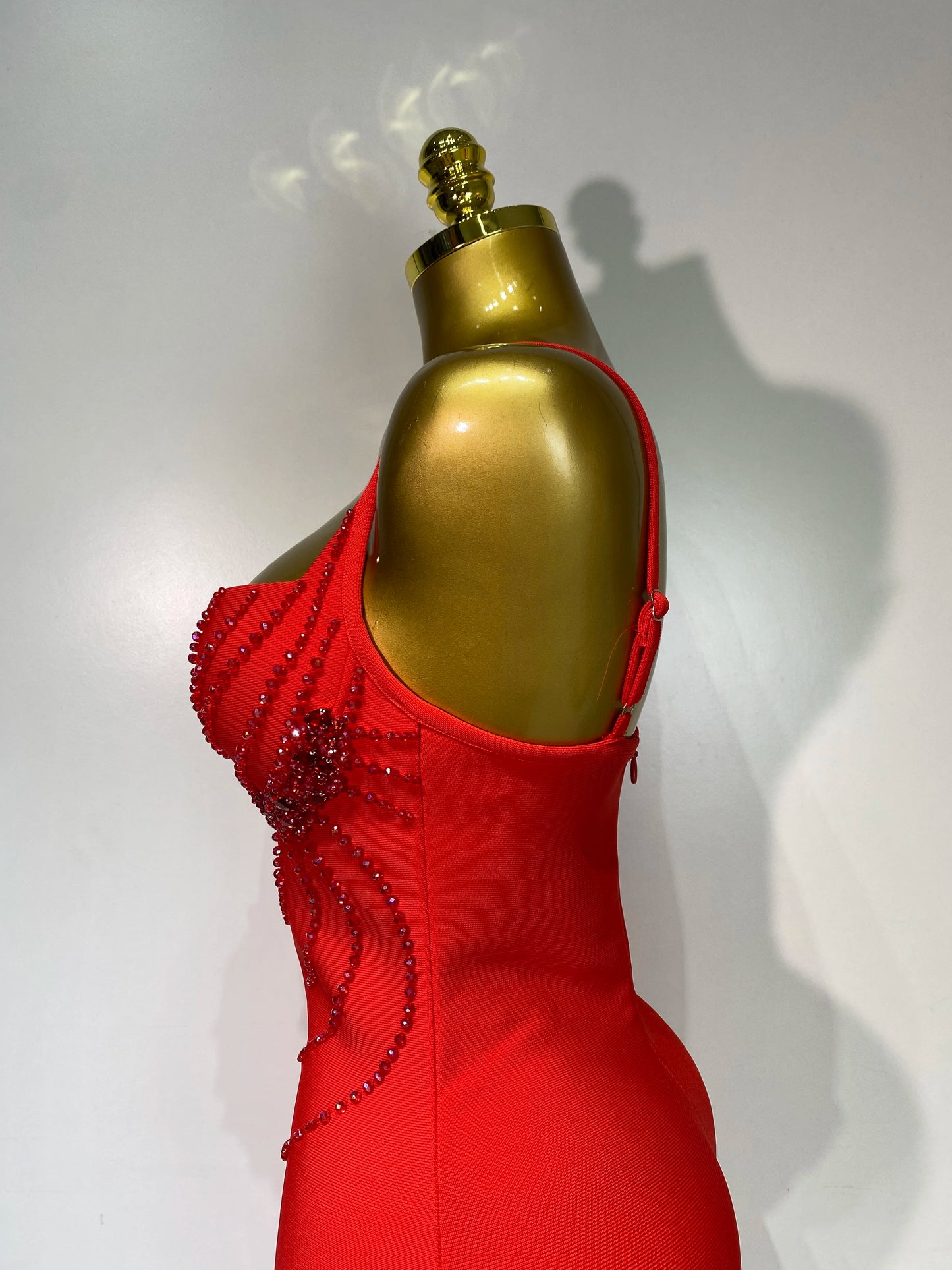 Women Sexy Beading Spaghetti Strap Bodycon Bandage Dress Club Party Luxury Birthday Celebrity Elegant Dresses Wedding Guest Gown