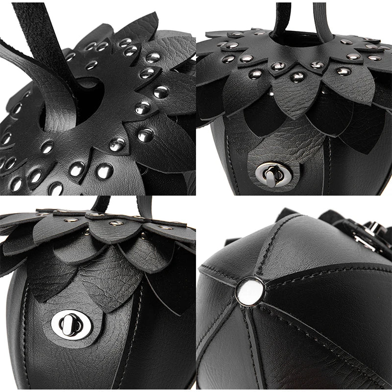 Pine Cone Shaped Retro Coin Purse Creative Small Wrist Bag Pu Leather Mini Waist Bag Exquisite Unisex Fashion Handmade Wallet