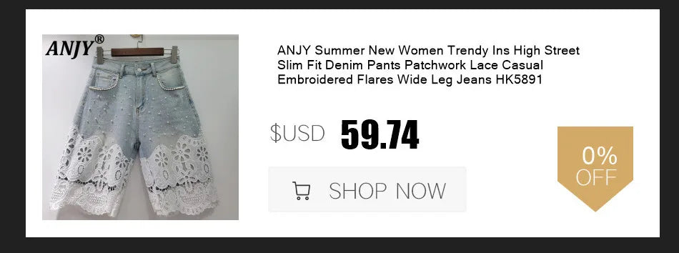 ANJY Summer New Women Chic Y2K Streetwear Elegant Ins Trendy Vintage Asymmetrical High Waisted Slimming Denim Split Skirt HK7080