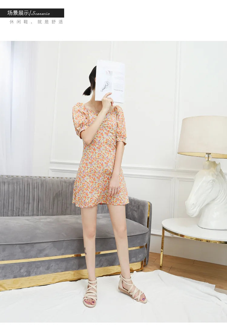 Casual Summer Bohemian Woven Slip On Flat Sandals For Women