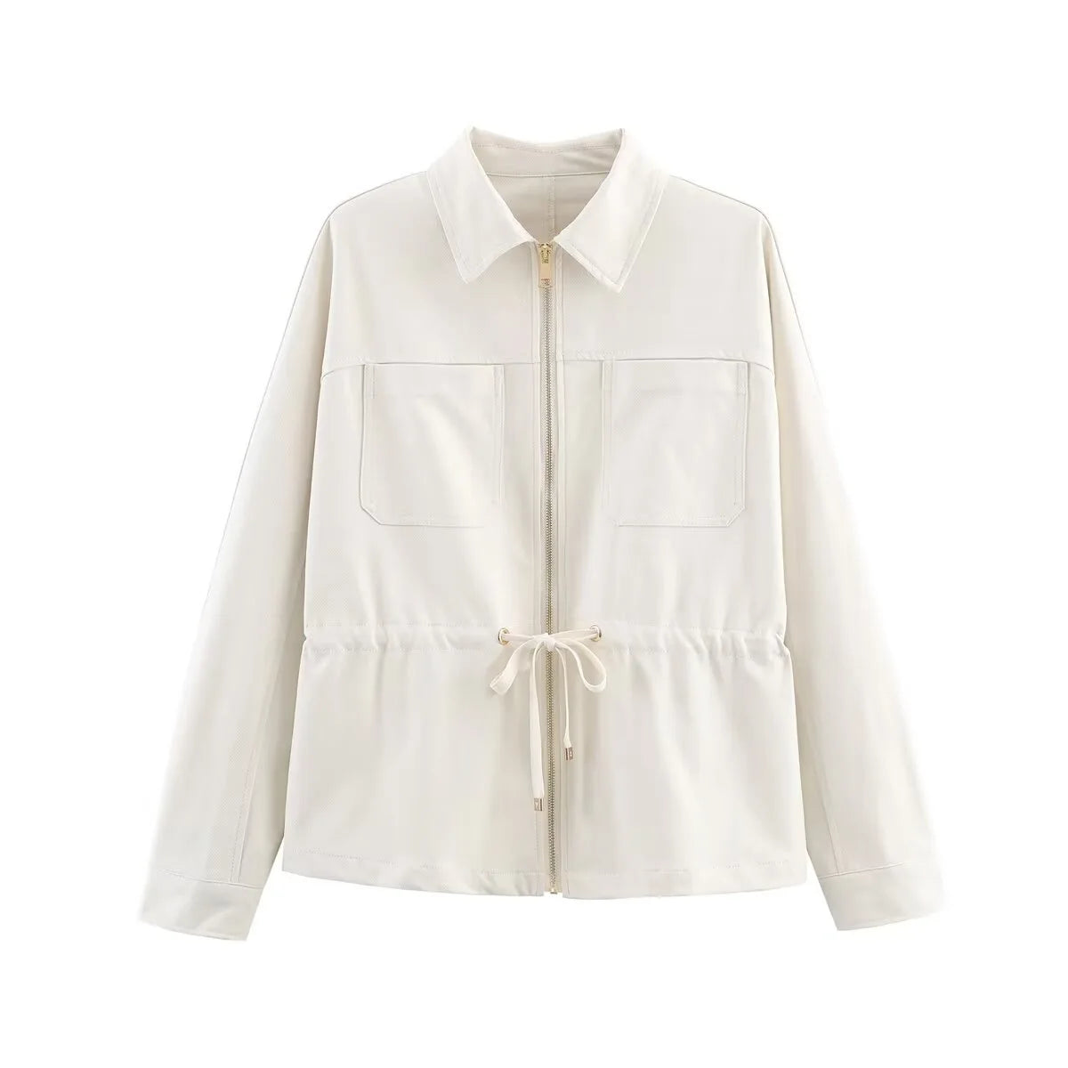 Casual Lapel Jacket And Drawstring Pants Set for Women