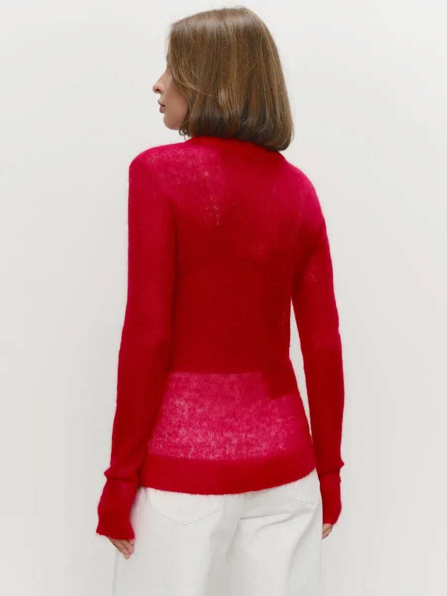 See Through Mesh Knit Sweater