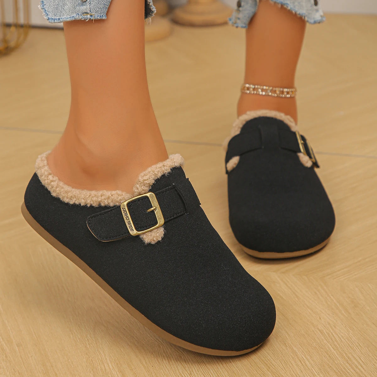 Indoor Thick Sole Cotton Platform Slippers for Women