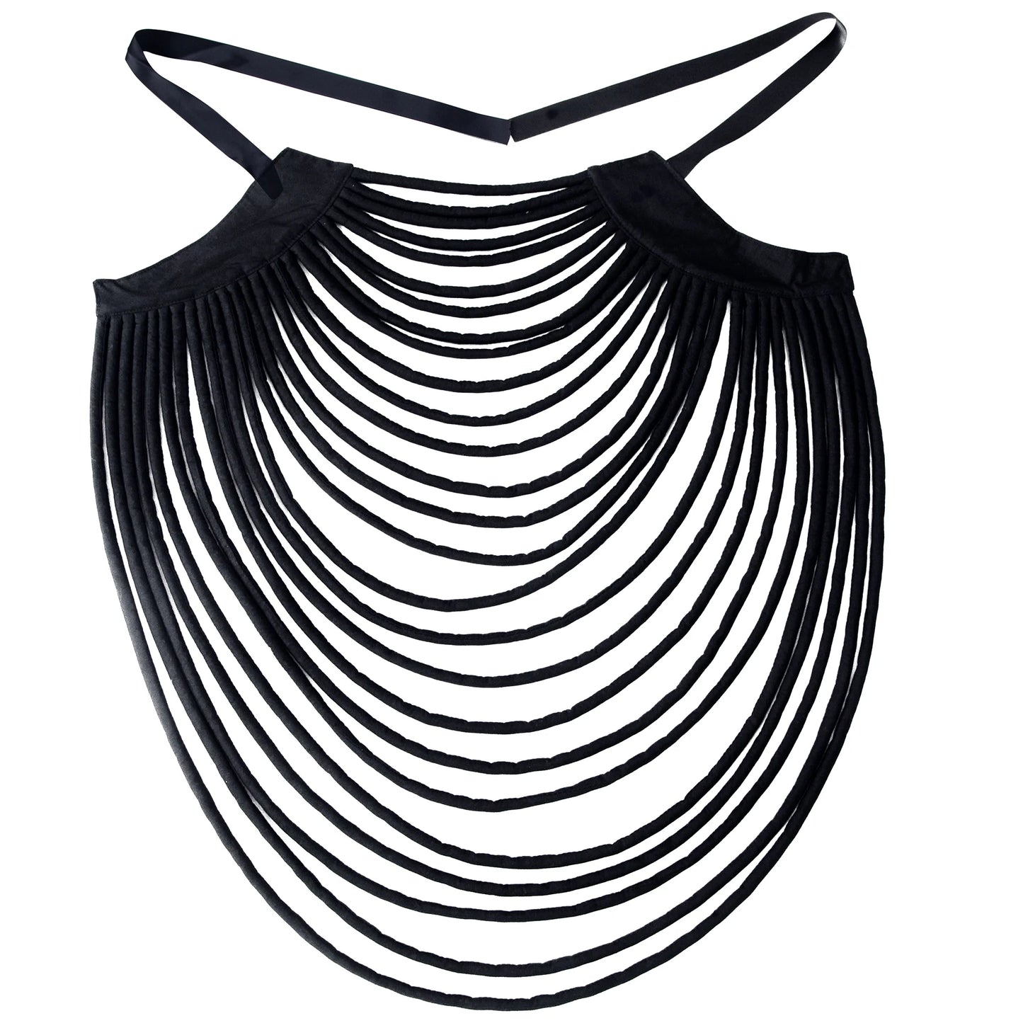 African Multi-Strand Statement Choker Necklace for Women