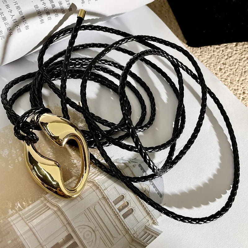 Fashion Braided Gold Knot Waist Chain Belt for Women