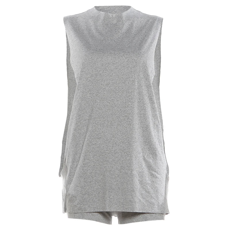 Summer Hollow Out Tank Top And Shorts Set for Women