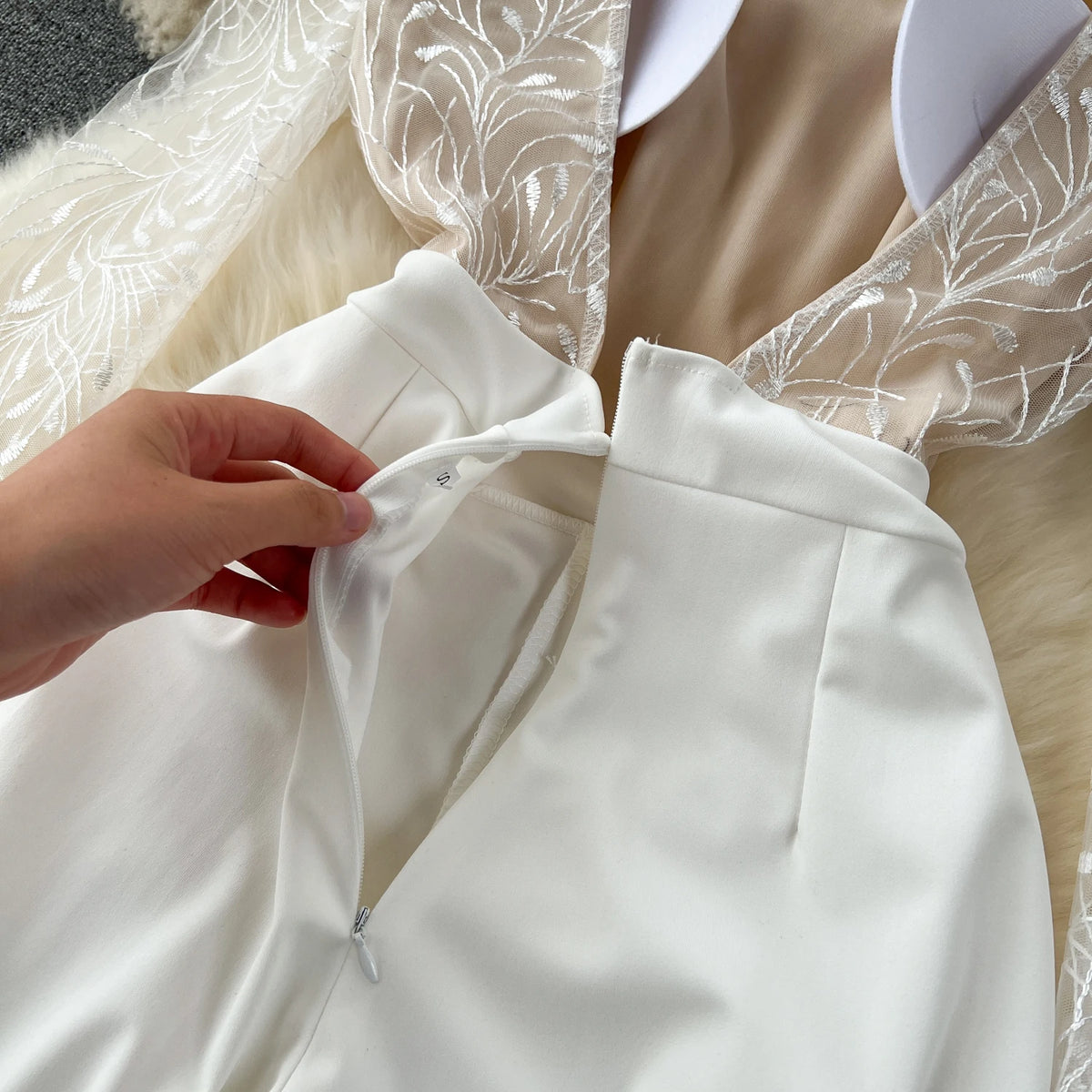 Embroidered Long Sleeve Backless Jumpsuit for Women
