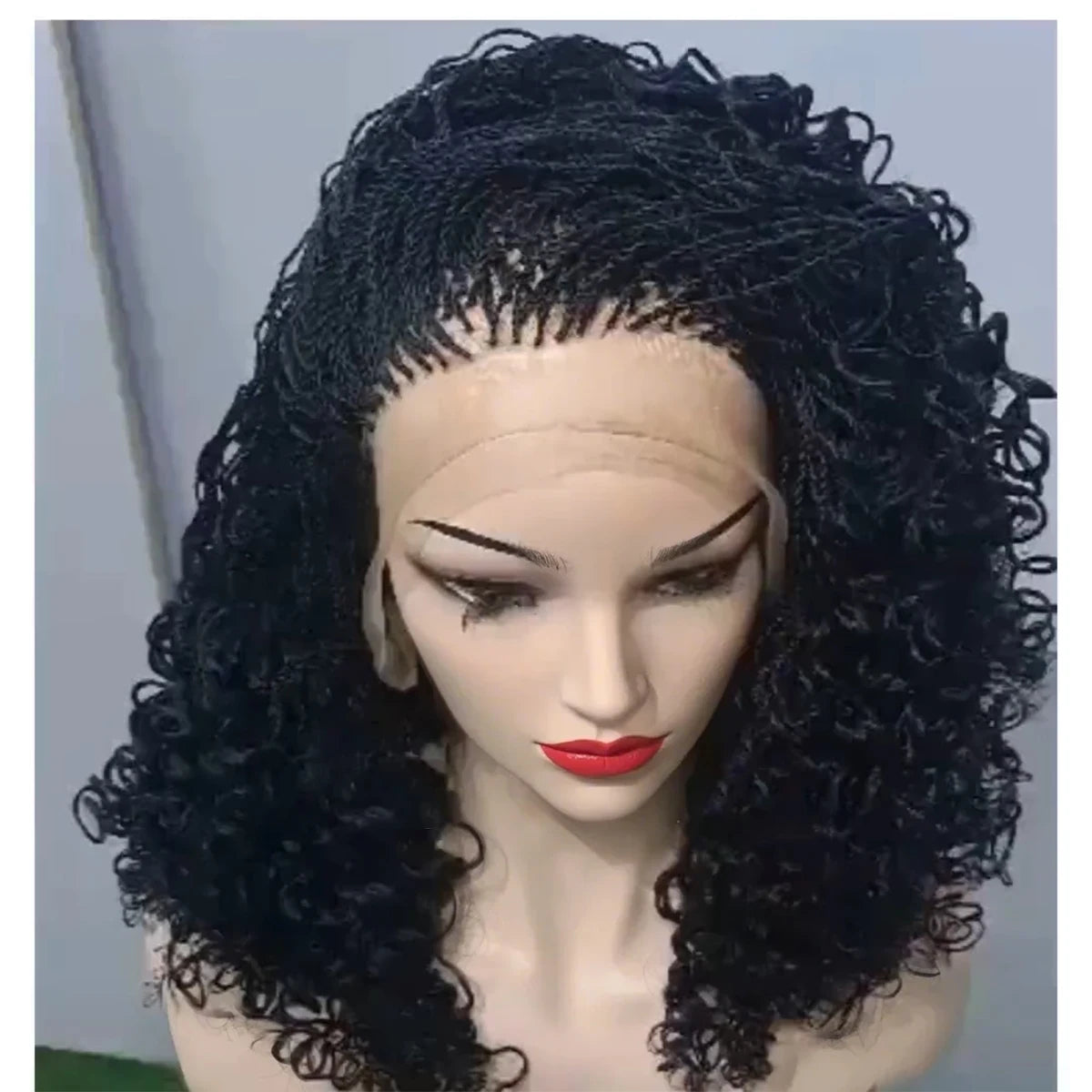Micro Twist Braided Bob Wig for Black Women 5x5 HD Lace Front Closure Natural Looking Lace Wig with Micro Braids