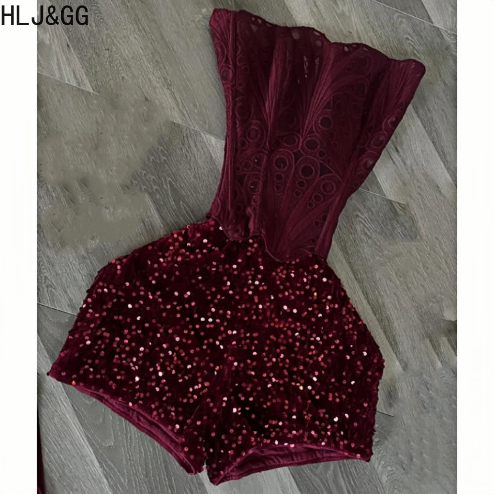 Wine Red Hollow Irregular Corset Two Piece Set for Women