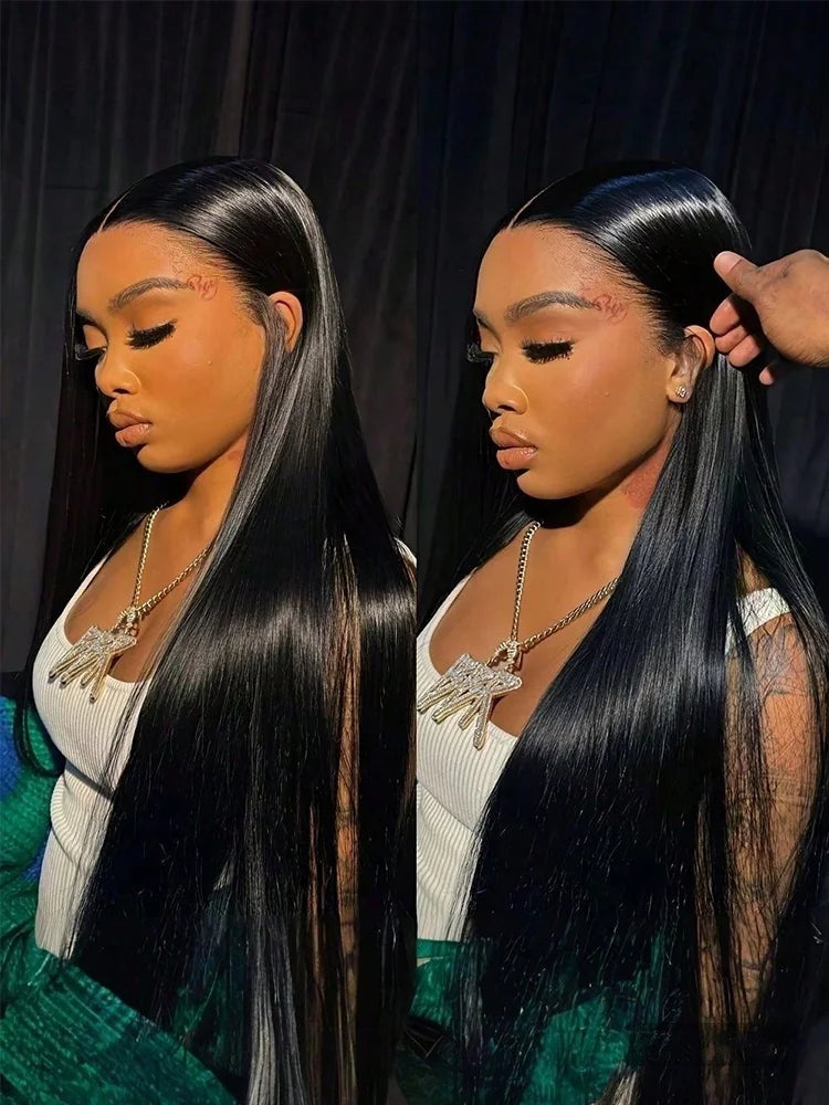 Glueless Bone Straight Brazilian Lace Front Wig for Women