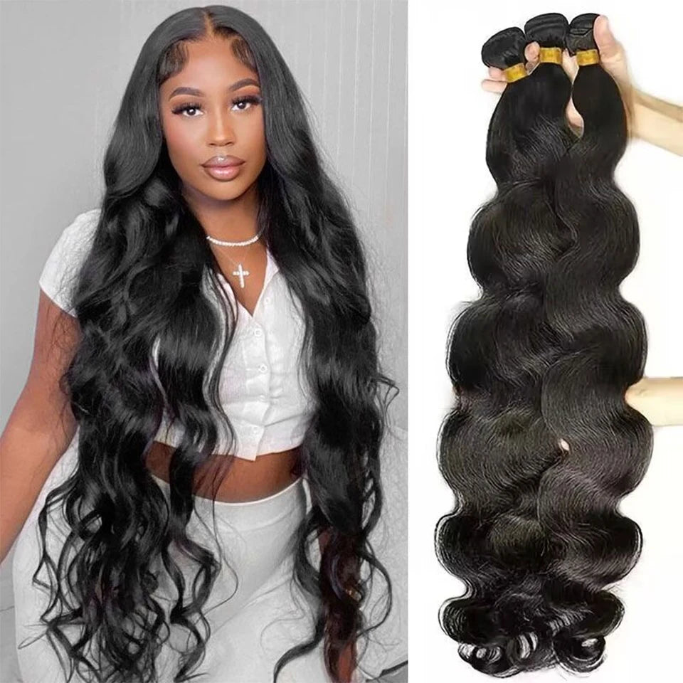 Raw Indian Body Wave Virgin Human Hair Bundles for Women