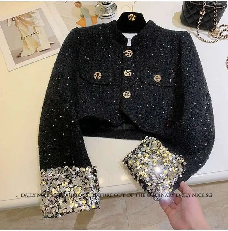 Elegant Single Breasted Cotton Blend Jacket For Women