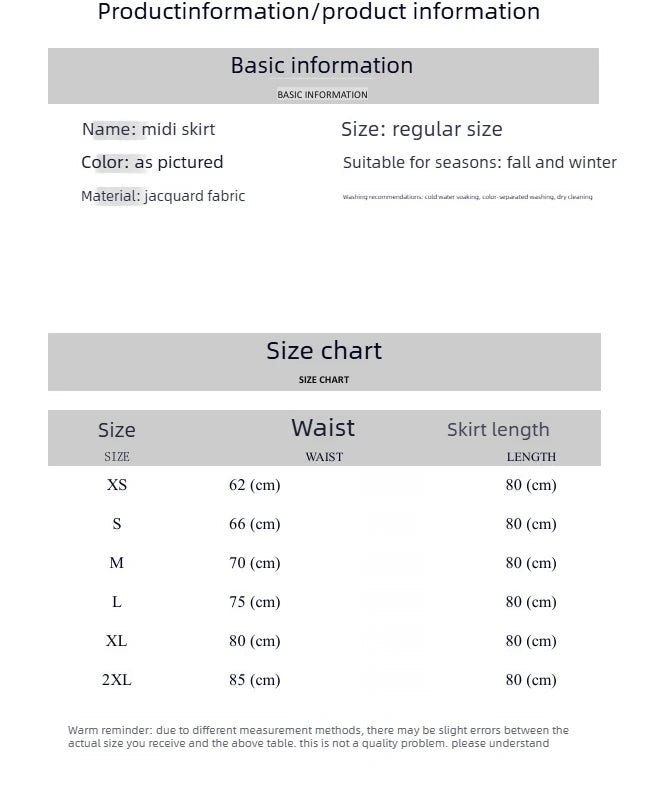 High Quality New Year Red Autumn Winter Vintage Jacquard Mid-long Women A-line Skirt Elegant High Waist Lady Casual Puff Skirts