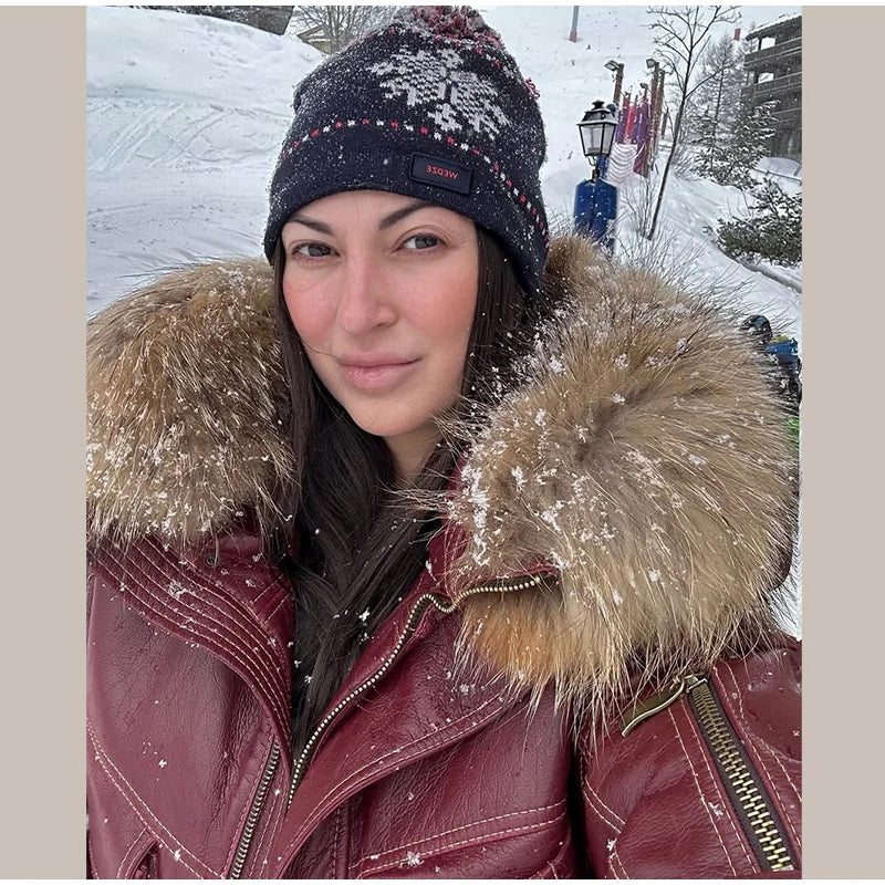 Fur Collar Women 's Leather Jackets Vintage Hooded Zipper Pockets Full Sleeve Jackets Lady 2025 New Woman Winter Coats Outwears