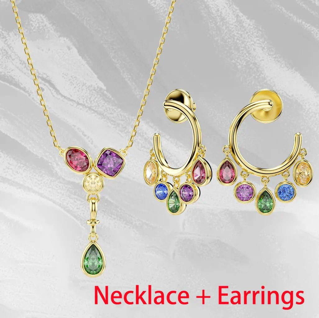Dazzling Zircon Crystal Statement Necklace for Women