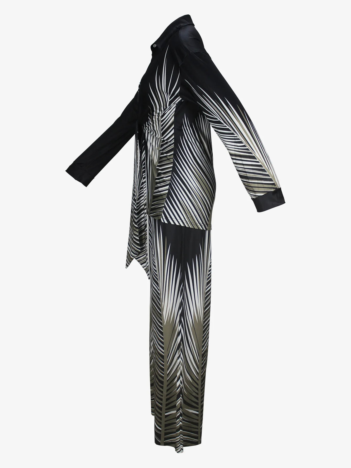 Striped Blouse And Pants Two Piece Outfit Set for Women