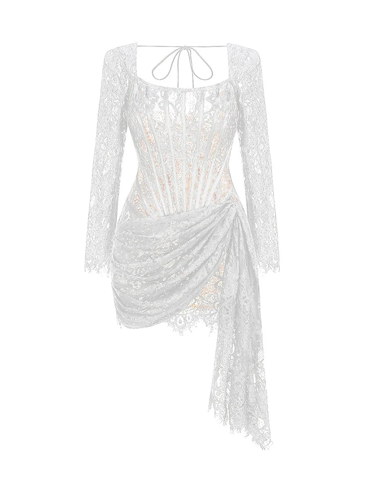 Lace Patchwork Corset Dress
