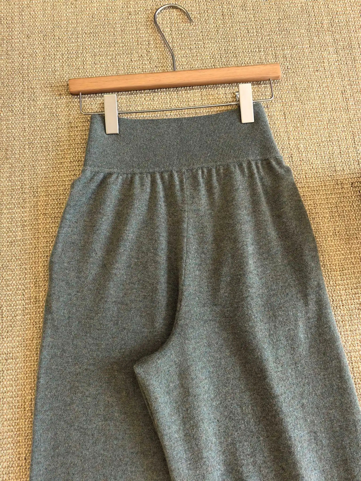 Minimalist Cashmere Knit Top And Pants Set for Women