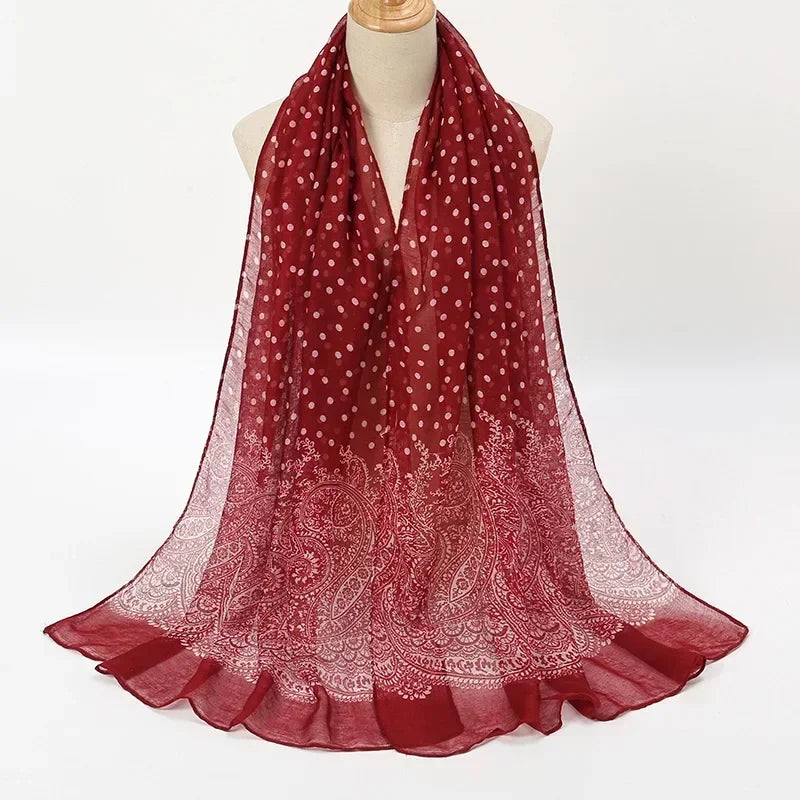 Oversized Chiffon Sun Protection Beach Wrap Scarf for Women