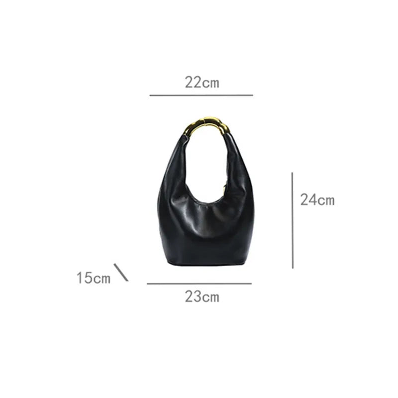 Soft Leather Top Handle Tote Bag