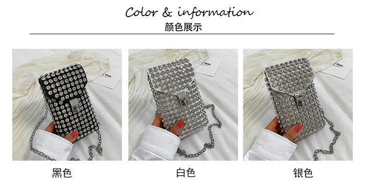Rhinestone Crossbody Waist Bag