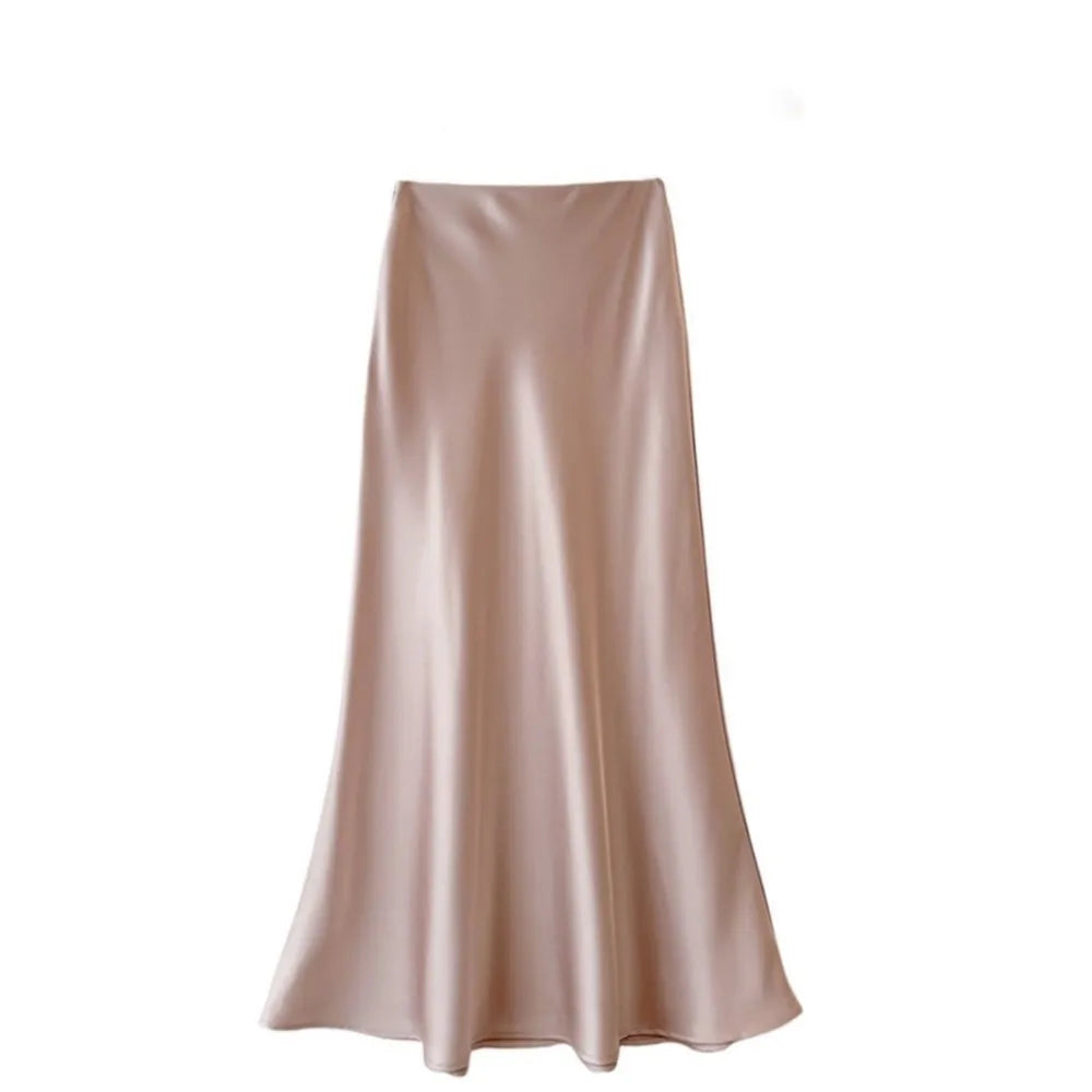 Chic Solid Color High-Waisted Fishtail Skirt for Women