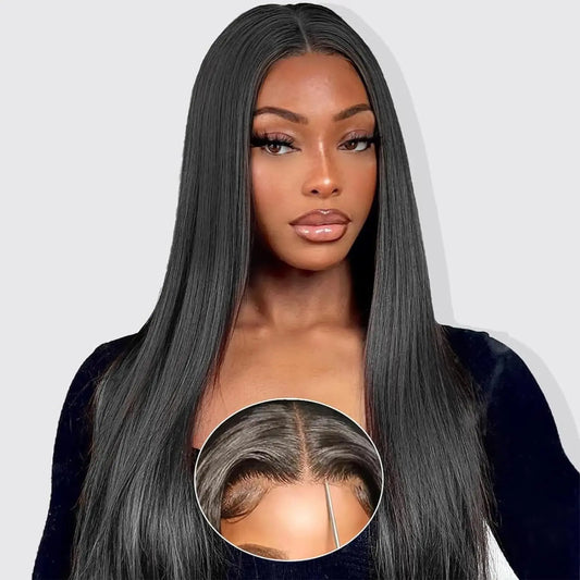 High Density Glueless Straight Lace Front Human Hair Wig for Women