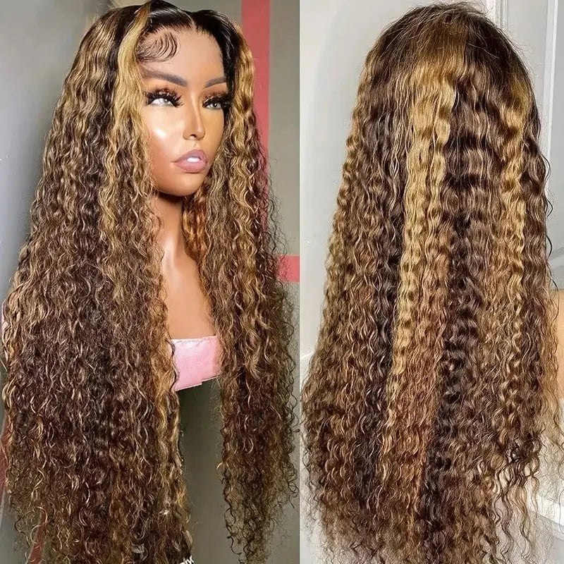 Ombre Honey Blonde Human Hair Lace Front Wig for Women