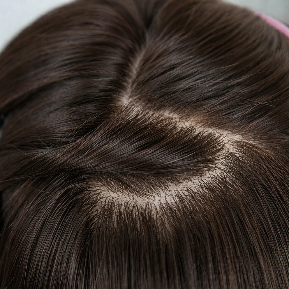 Dark Chocolate Brown Straight Lace Front Wig for Women