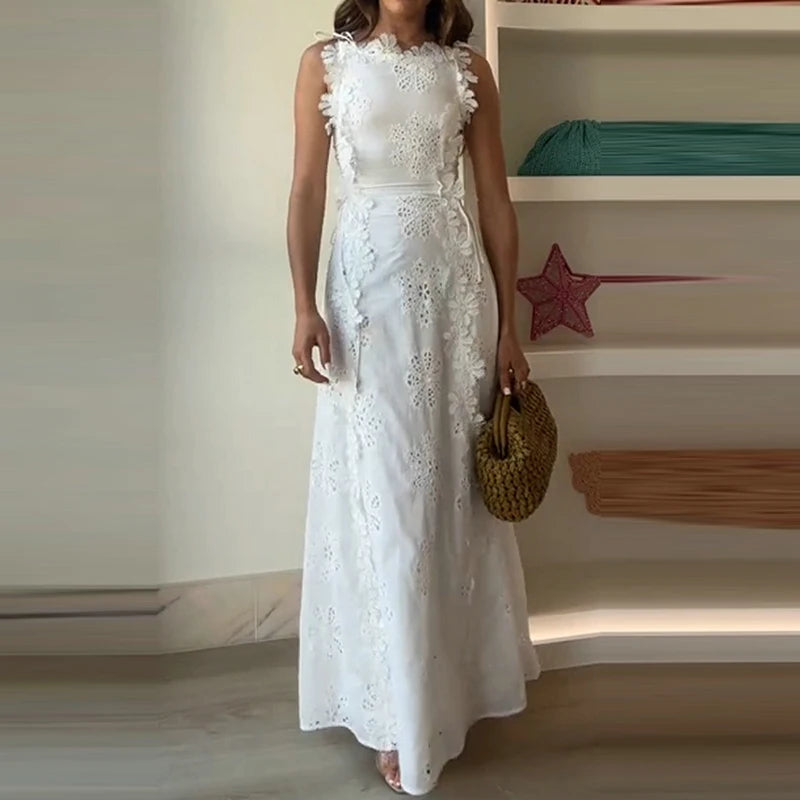 Lace Jacquard Banquet Dress