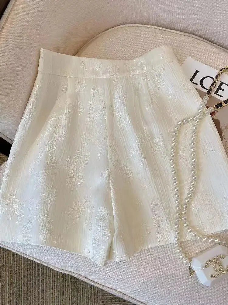 Soft High Waisted Relaxed Fit Casual Shorts For Women