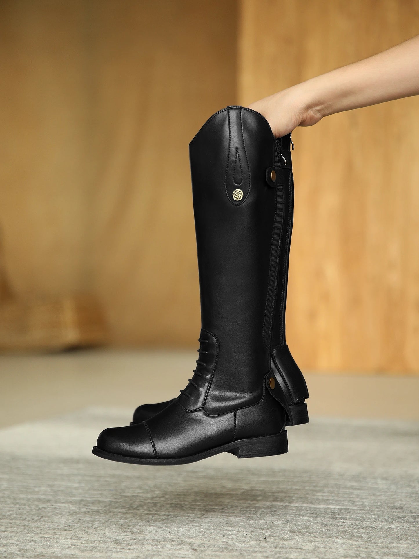 Knee-High Premium Leather Waterproof Non-Slip Riding Boots for Women