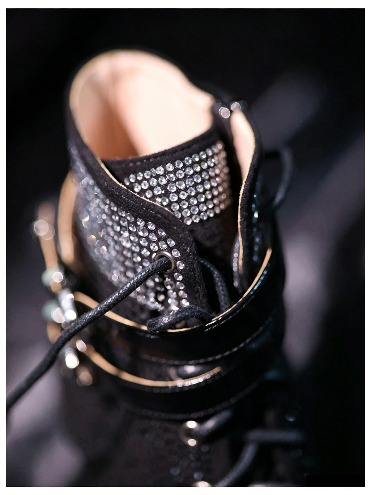 Peep Toe Ankle Stiletto Latin Dance Heels for Women