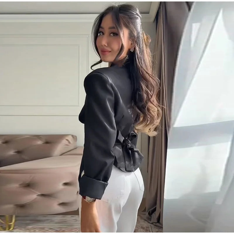 Lightweight Faux Suede Stand Collar Jacket for Women
